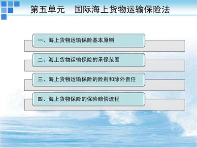 第五章 國際海上貨物運輸保險法
